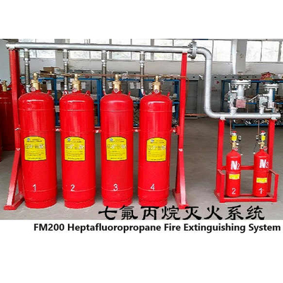 qualidade  Gas Suppression System FM200 Cylinder Non Polluting Pipeline Network Type fábrica