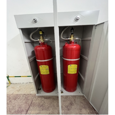 Heptafluoropropano Fm200 Sistema de extinção de incêndio 120L Tipo de gabinete vermelho