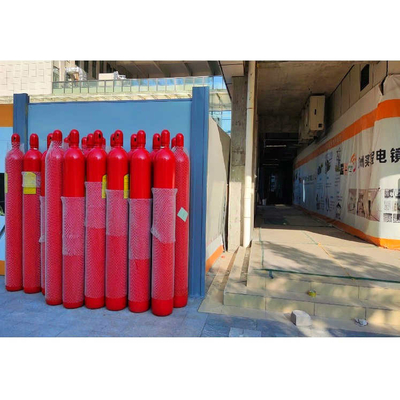 Sistema de extinção de incêndio a gás inerte IG100 multifuncional Alta durabilidade Cor Vermelha