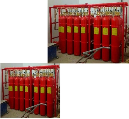 O sistema de extinção de incêndio de gás misto de elevada eficiência pode ser utilizado em locais tripulados
