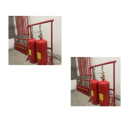 Sistema de extinção de incêndio a gás de 120 L Fm200 automático vermelho