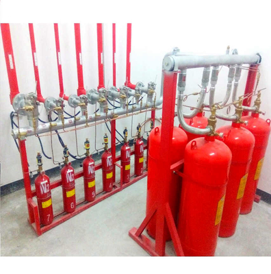 Rede de tubos de cilindros de heptafluoropropano FM200 inundado Sistema de supressão de incêndio a gás limpo
