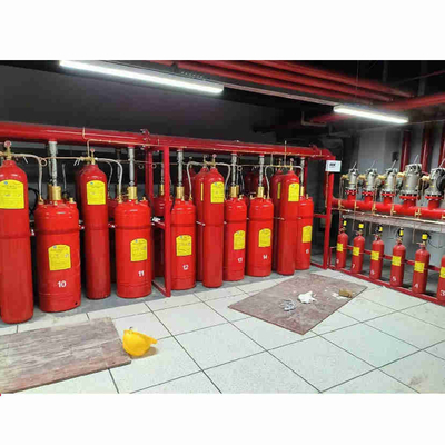 Alta segurança HFC-227ea FM200 Sistema de fluxo de pistão Sistema de supressão de gás Tipo de rede de tubulação