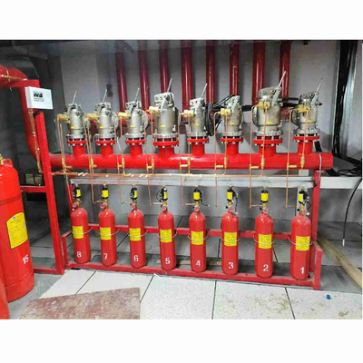 Alta segurança HFC-227ea FM200 Sistema de fluxo de pistão Sistema de supressão de gás Tipo de rede de tubulação